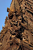 Myanmar - Mandalay, Shwe In Bin Kyaung a wonderful example of the Burmese unique teak architecture and wood-carving art. 